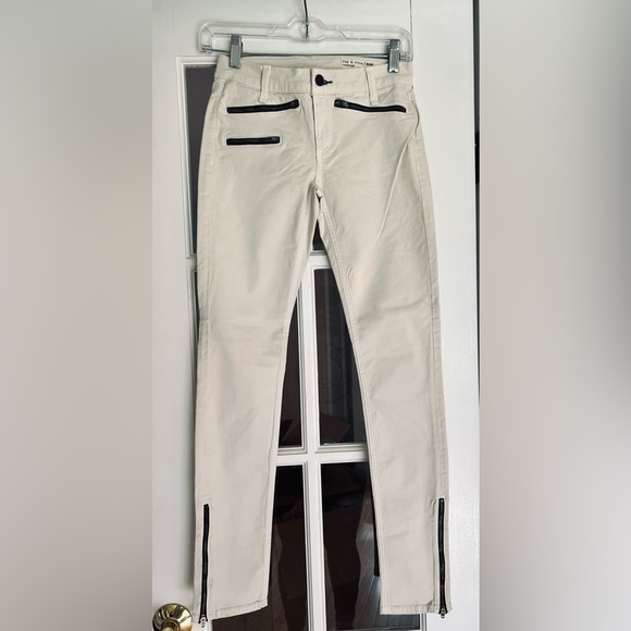 Rag & Bone Buxton Motto Zipper Jeans, NWOT Size 24 - Picture 2 of 9